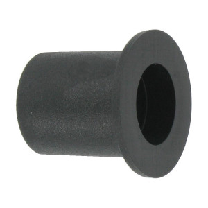 A nylon flat washer with a central hole for use with a bolt or screw to distribute clamping load and protect the mating surface.,