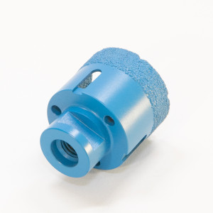 A masonry M14 drill bit with a precision-ground tip and fluted shank, for drilling into masonry, concrete, and brick.