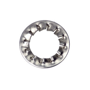 A bright zinc plated flat washer with a central hole for use with a bolt or screw to distribute clamping load and protect the mating surface.,