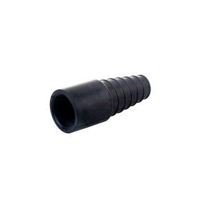 A hose or pipe fitting in metal or plastic, for connecting and sealing fluid lines in plumbing and site applications.