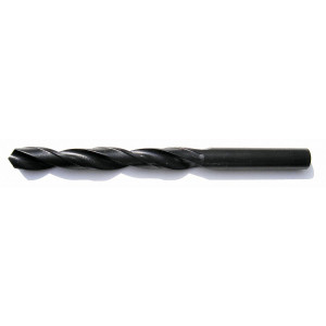 A HSS drill bit with a precision-ground tip and fluted shank, for drilling into metal and hard plastics.