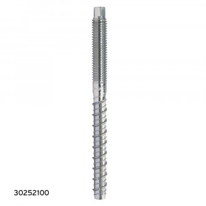 A metal anchor bolt with different threading on each half is shown upright against a white background. The number 30252100 appears in the lower left corner.,