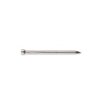A steel lost-head nail with a small, slender head that can be punched below the surface for a clean finish in joinery.