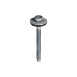A steel screw with a threaded shaft and sharp point, for general-purpose fastening applications.
