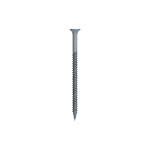 A steel screw with a threaded shaft and sharp point, for general-purpose fastening applications.