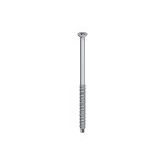 A steel screw with a threaded shaft and sharp point, for general-purpose fastening applications.