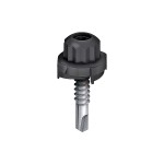 A steel 5.5×32mm self-drilling screw with a sharp drill-point tip and spiral threads along the shaft, suitable for fixing into steel framing.