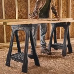STANLEY STA170713 Folding Sawhorses (Twin Pack)