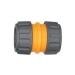 A hose or pipe fitting in metal or plastic, for connecting and sealing fluid lines in plumbing and site applications.