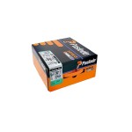 A closed orange and black Paslode box for Series-i nails sits on a white background, featuring product labels and branding on the top and front sides.