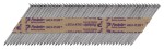 A galvanised ring-shank nail with annular rings along the shaft for enhanced withdrawal resistance in timber framing.,