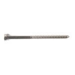 An A2 stainless steel M10 hex-head screw with a partially threaded shaft, designed for general-purpose structural fastening.