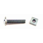 A bright zinc plated M10 hex nut with an internally threaded profile, for use with a matching bolt or threaded rod.