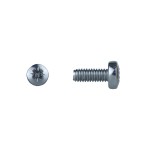 An A2 stainless steel M6 machine screw with a fully threaded shaft, used for joining metal components with a nut.