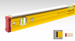 A Stabila 80cm spirit level with an extruded aluminium body and accurate vials, for checking horizontal and vertical alignment.