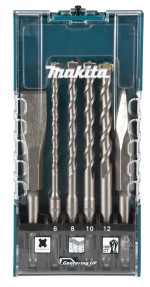 A teal and black Makita cordless SDS-Plus rotary hammer drill with hammer, rotation, and chisel modes, for drilling and chiselling into concrete and masonry.
