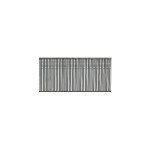 A strip of collated stainless steel framing nails with angled tips, connected in a paper or plastic tape strip for use in a nail gun.