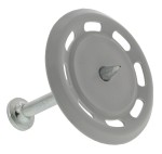 A steel flat washer with a central hole for use with a bolt or screw to distribute clamping load and protect the mating surface.,