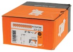Orange and brown box labeled SPIT containing 300 pieces of SC9-60C cartridges for P370/P390 tools. The label shows diagrams, cartridge color, and product specifications, including a barcode and Made in France.