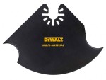 A yellow and black DEWALT cordless multi-tool with oscillating action and a universal blade mount, for sanding, cutting, and scraping.