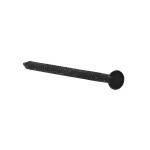 A hardened steel wire nail with a flat head and a smooth shank, for general-purpose timber fastening.