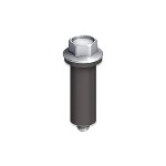 A steel screw with a threaded shaft and sharp point, for general-purpose fastening applications.