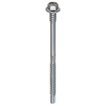 A single metallic screw with a hexagonal head and partial threading along the shaft, shown against a plain light background.