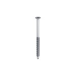A steel self-drilling screw with a sharp drill-point tip and spiral threads along the shaft, suitable for fixing into steel framing.