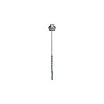 A steel 5.5×40mm self-drilling screw with a sharp drill-point tip and spiral threads along the shaft, suitable for fixing into steel framing.
