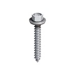 A steel screw with a threaded shaft and sharp point, for general-purpose fastening applications.