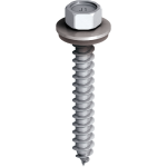 A steel screw with a threaded shaft and sharp point, for general-purpose fastening applications.