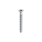 A steel screw with a threaded shaft and sharp point, for general-purpose fastening applications.