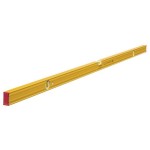 A Stabila 180cm spirit level with an extruded aluminium body and accurate vials, for checking horizontal and vertical alignment.