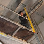 A Stabila 60cm spirit level with an extruded aluminium body and accurate vials, for checking horizontal and vertical alignment.