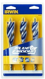 A wood drill bit with a precision-ground tip and fluted shank, for drilling into timber and sheet wood.