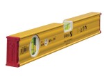 A Stabila 80cm spirit level with an extruded aluminium body and accurate vials, for checking horizontal and vertical alignment.