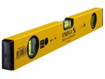 A Stabila 80cm spirit level with an extruded aluminium body and accurate vials, for checking horizontal and vertical alignment.