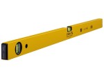 A Stabila 90cm spirit level with an extruded aluminium body and accurate vials, for checking horizontal and vertical alignment.