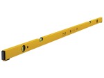 A Stabila 180cm spirit level with an extruded aluminium body and accurate vials, for checking horizontal and vertical alignment.