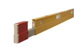 A Stabila 379cm spirit level with an extruded aluminium body and accurate vials, for checking horizontal and vertical alignment.