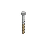 An A4 stainless steel masonry screw with a specially hardened thread, designed for direct fixing into concrete, brick, and block without a plug.