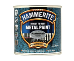 A 25l tin of Hammerite direct-to-rust hammered-finish metal paint in black, with a textured decorative surface and built-in rust inhibitor, requiring no primer.