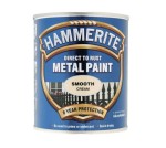 A 750ml tin of Hammerite smooth-finish metal paint, for protecting and decorating metal surfaces.