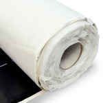 A container of construction adhesive or sealant, displayed against a white background.
