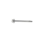 A stainless steel 5.5×28mm self-drilling hex head screw with a sharp drill-point tip and spiral threads along the shaft, suitable for fixing into steel framing.