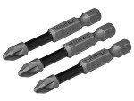 Faithfull FAISBPZ350IM Pozi Impact Screwdriver Bits PZ3 x 50mm (Pack 3)