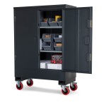 A steel Armorgard heavy-duty site storage unit with a steel construction, secure locking, and a load-rated base.
