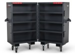 A steel Armorgard heavy-duty site storage unit with a steel construction, secure locking, and a load-rated base.