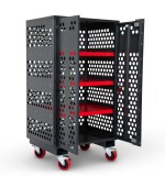 A steel Armorgard heavy-duty site storage unit with a steel construction, secure locking, and a load-rated base.