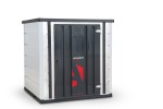 A steel Armorgard heavy-duty site storage unit with a steel construction, secure locking, and a load-rated base.